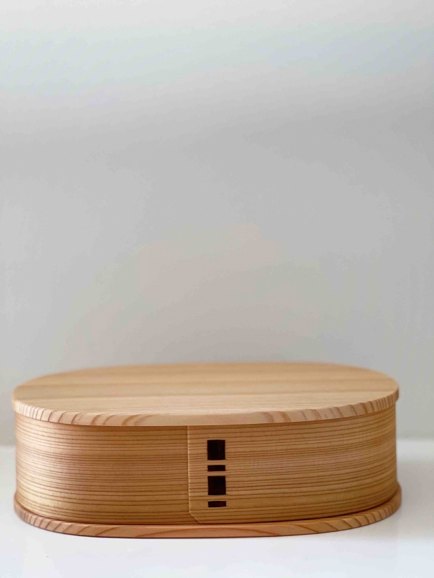 日本原木便當盒 單層大橢圓