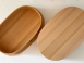 日本原木便當盒 單層大橢圓